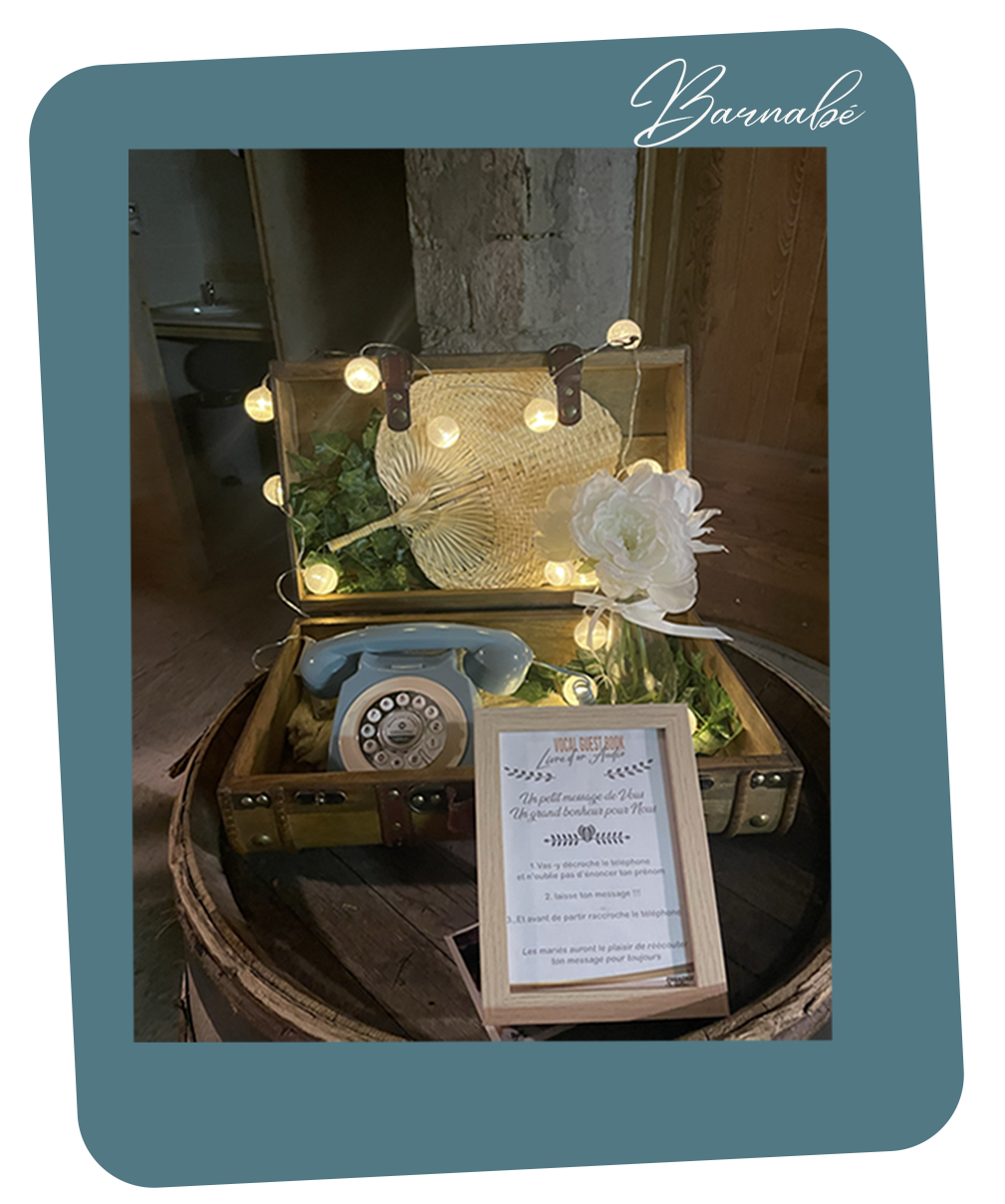 Livre d'or audio de Mariage - Téléphone Vintage - Dragée d'amour